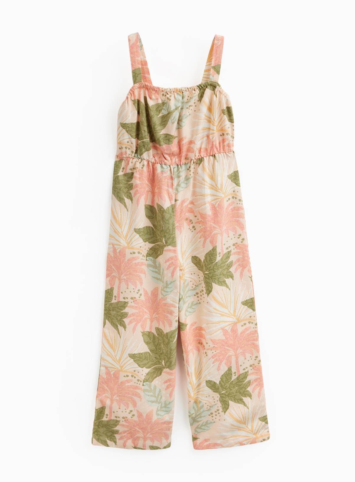 Pink Floral Print Woven Sleeveless Jumpsuit 13 years - Image 4